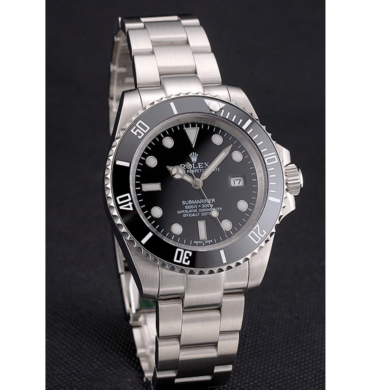 Rolex copies cheap Rolex Black Submariner Date Case Swiss Small Bezel Dial Bracelet Stainless Steel And And 0805